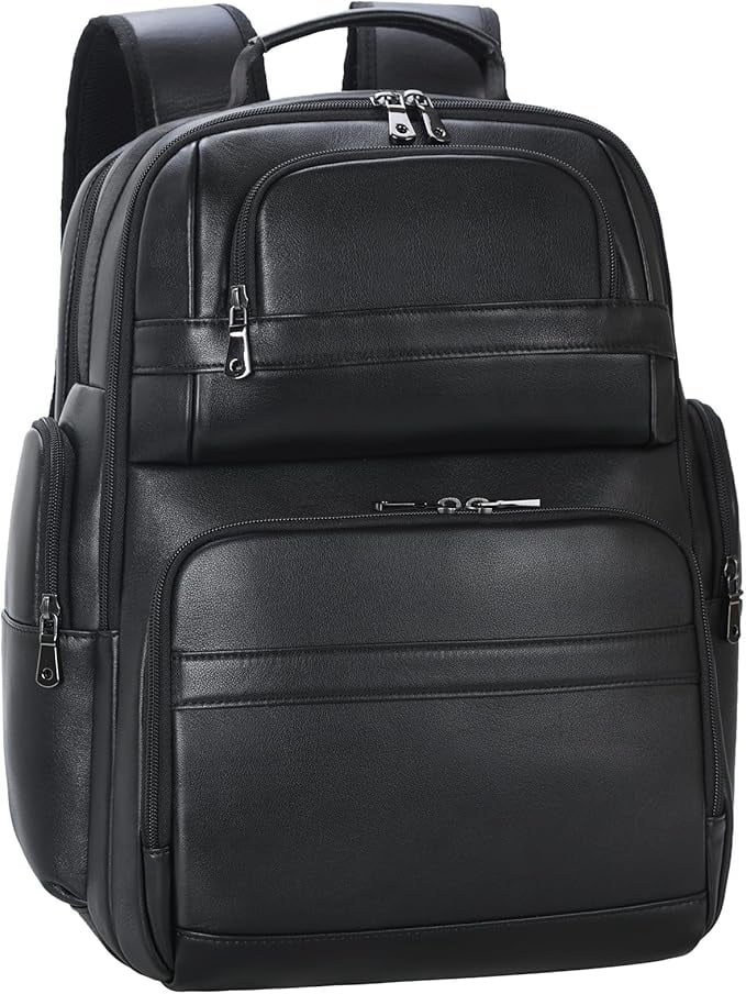 TIDING Men's Vintage Leather Backpack